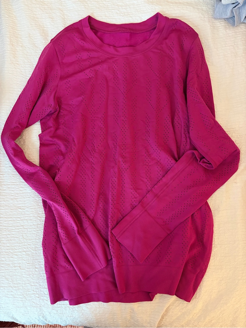 lululemon athletica Long-Sleeve Knit Top in Fuchsia